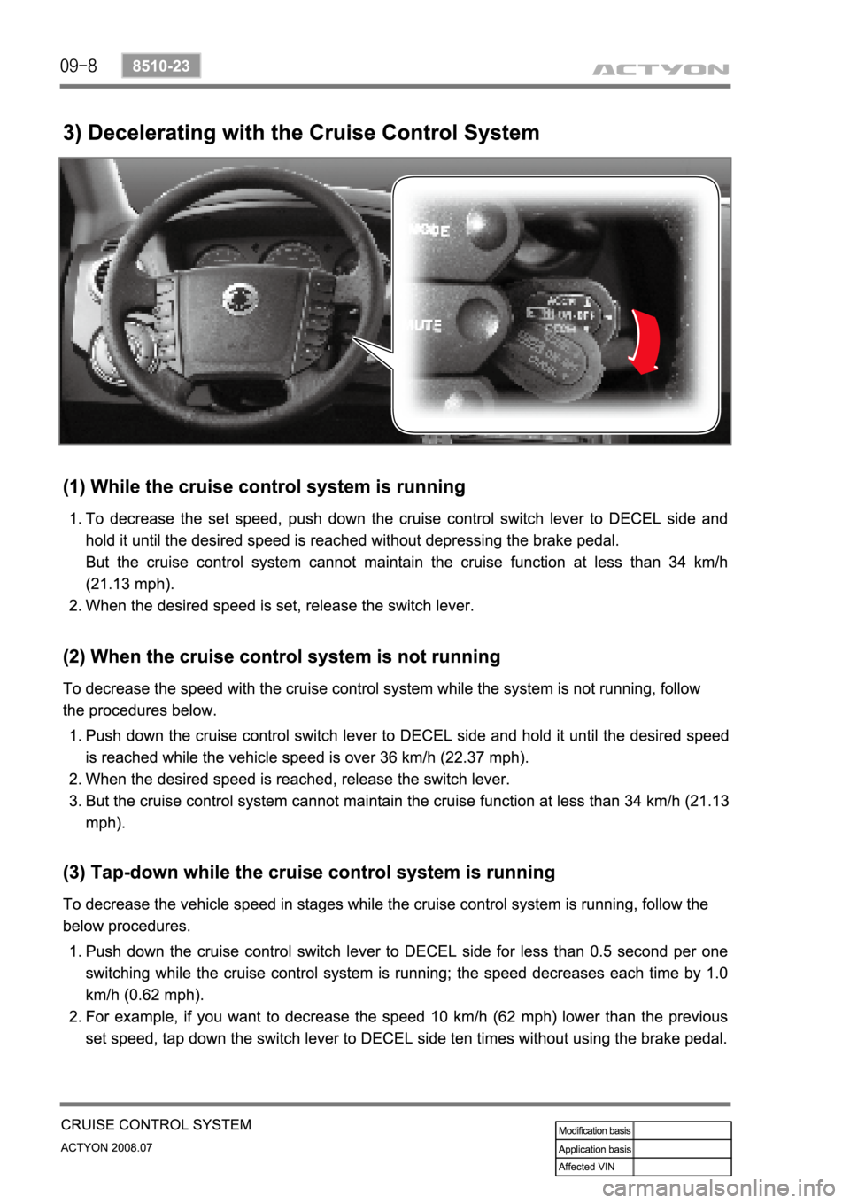 SSANGYONG ACTYON 2008  Service Repair Manual 