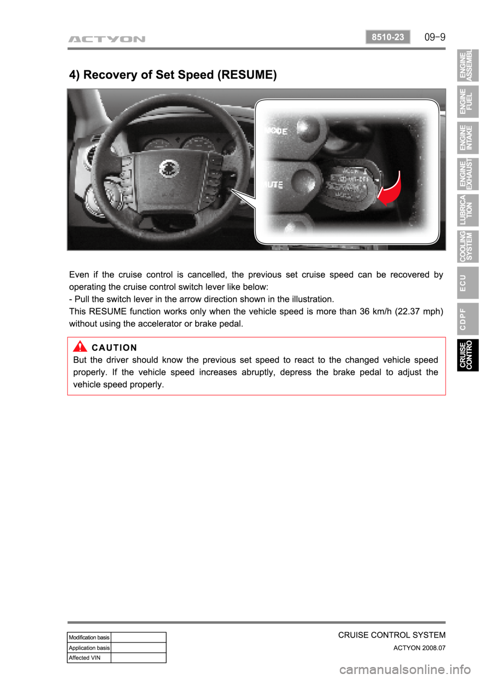 SSANGYONG ACTYON 2008  Service Repair Manual 