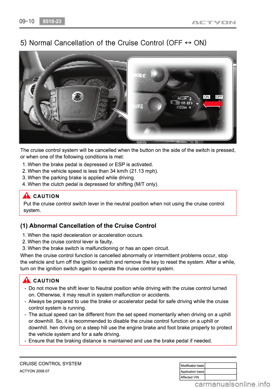 SSANGYONG ACTYON 2008  Service Repair Manual 