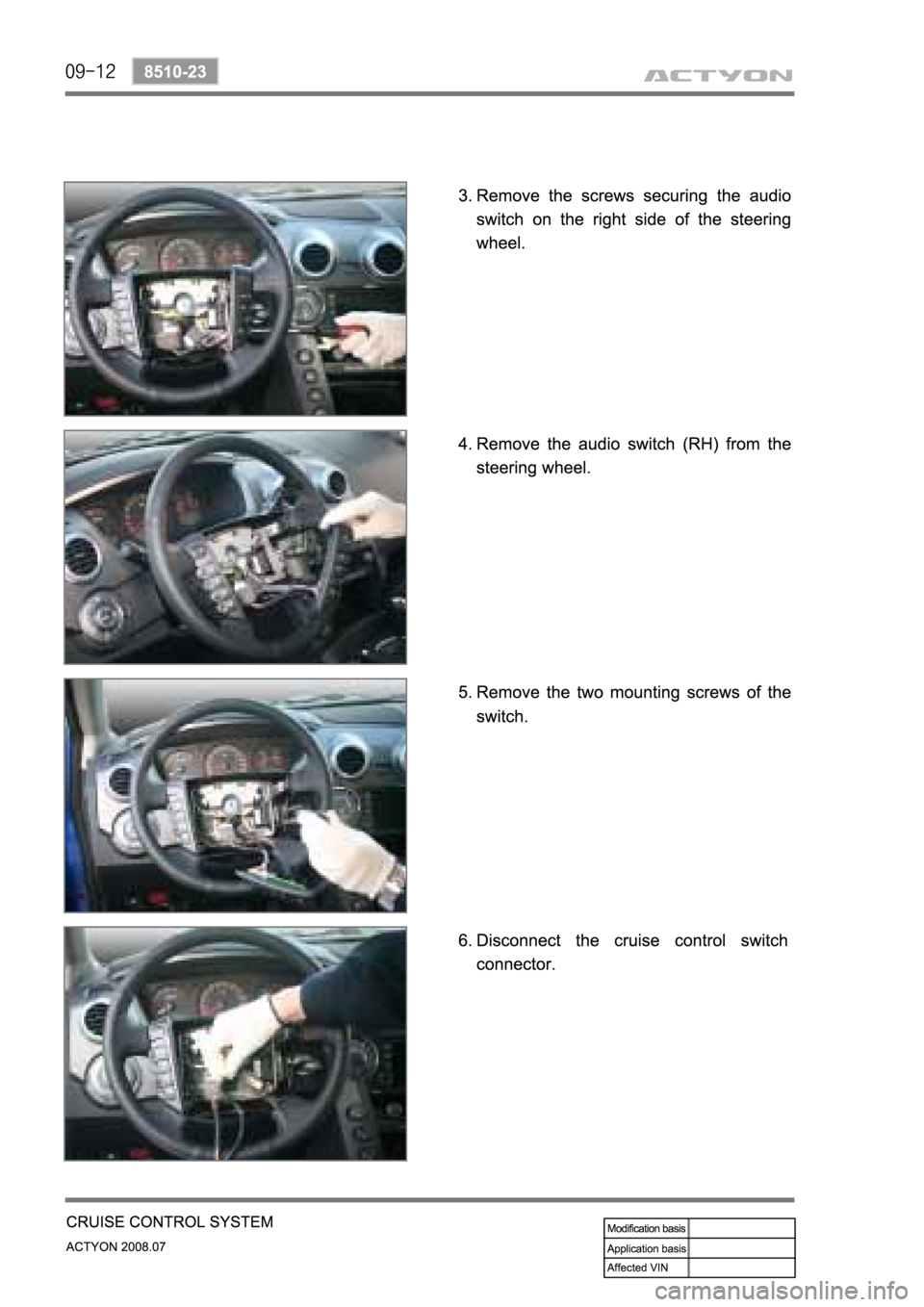 SSANGYONG ACTYON 2008  Service Repair Manual 