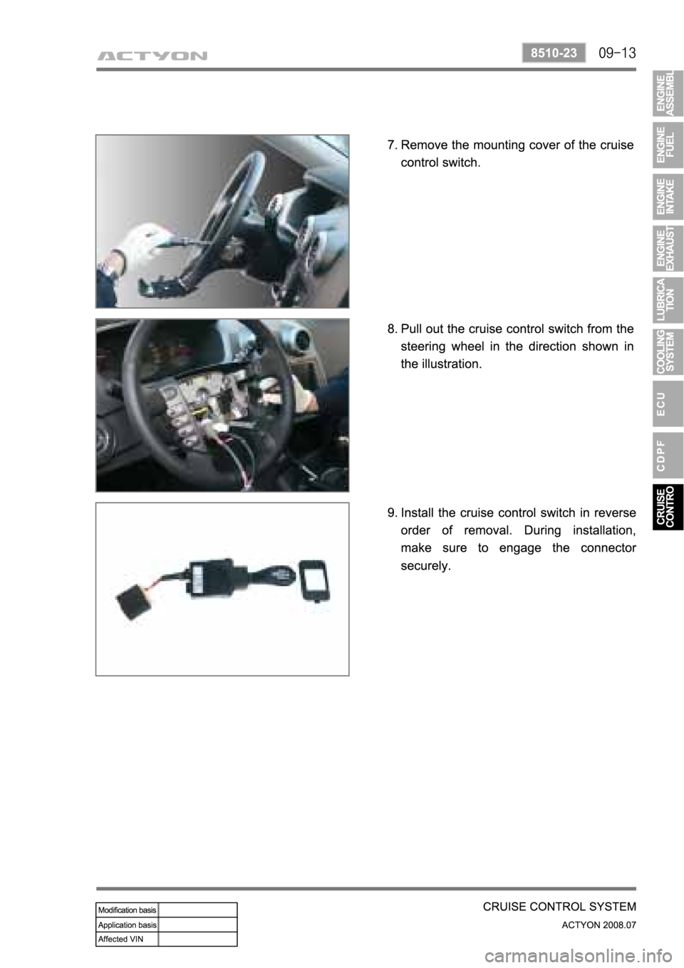 SSANGYONG ACTYON 2008  Service Repair Manual 