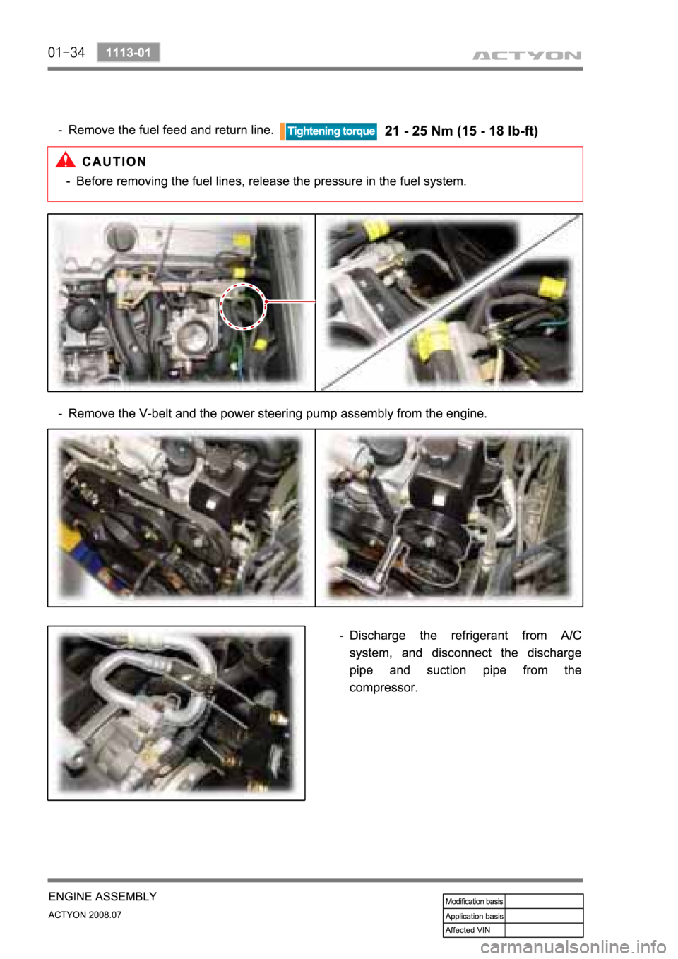 SSANGYONG ACTYON 2008  Service Repair Manual 