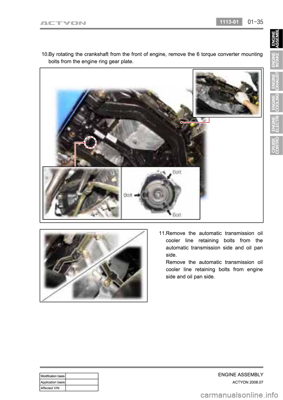 SSANGYONG ACTYON 2008  Service Repair Manual 