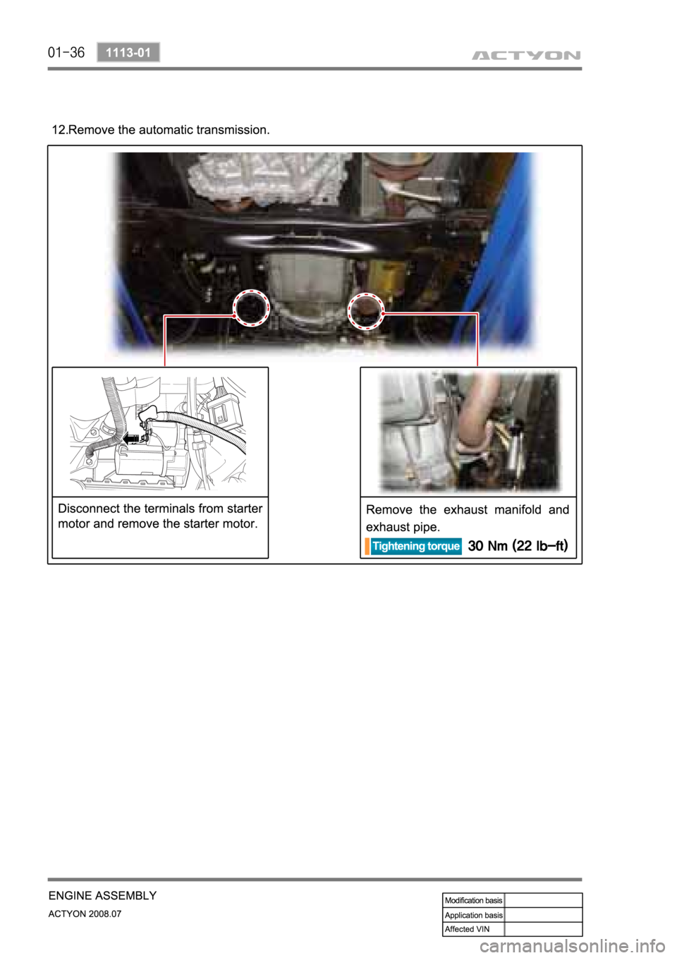SSANGYONG ACTYON 2008  Service Repair Manual 