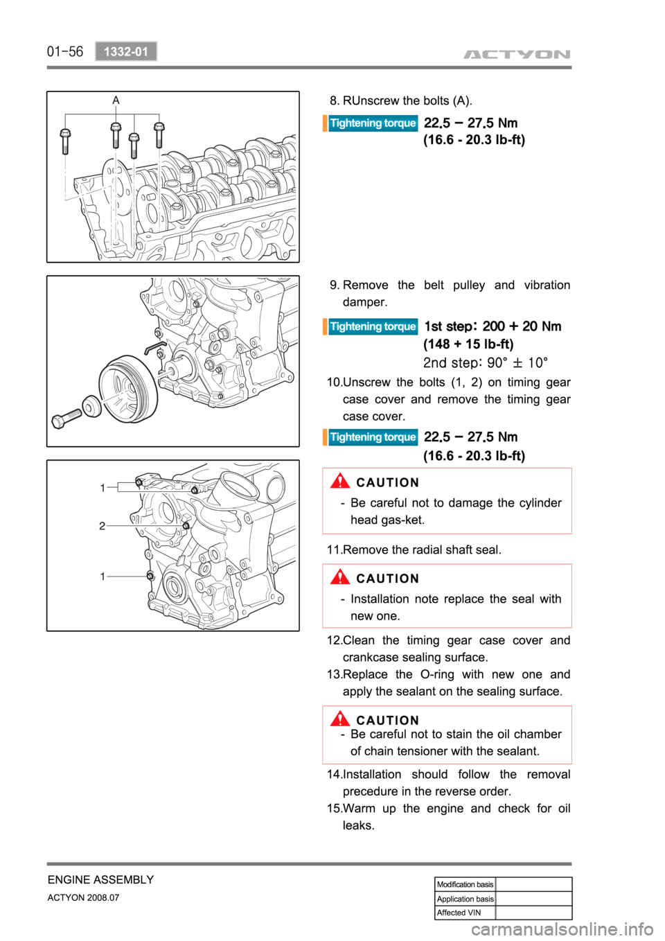 SSANGYONG ACTYON 2008  Service Repair Manual 