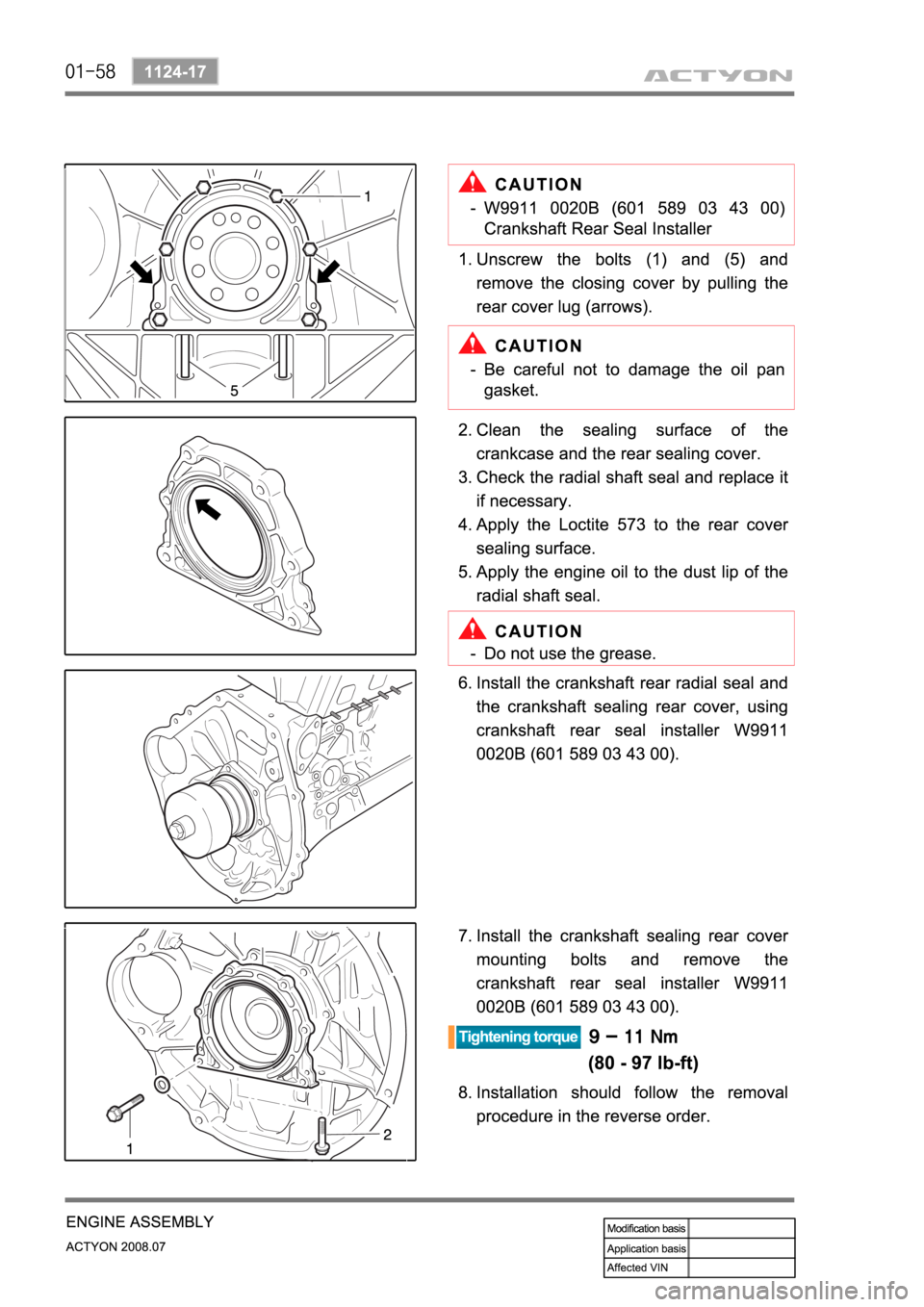 SSANGYONG ACTYON 2008  Service Repair Manual 