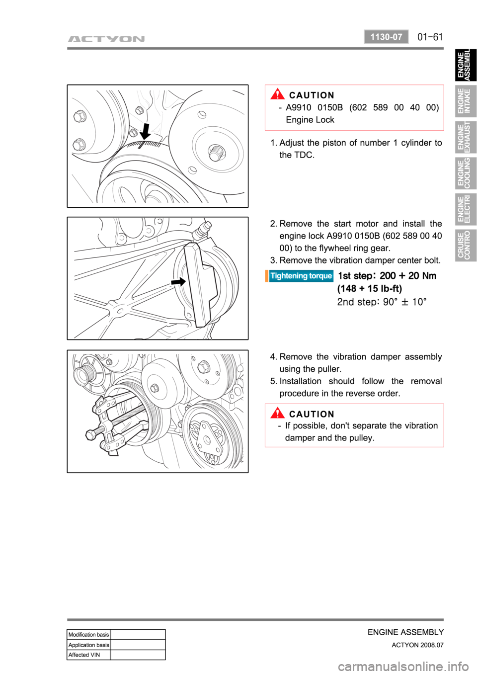 SSANGYONG ACTYON 2008  Service Repair Manual 
