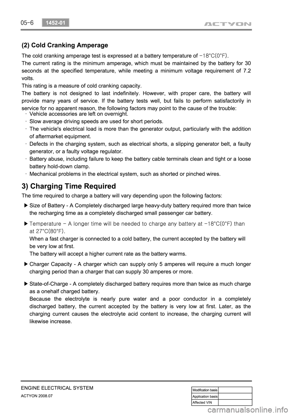 SSANGYONG ACTYON 2008  Service Repair Manual 