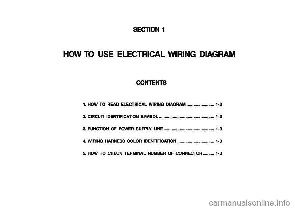 SSANGYONG KORANDO 1997  Service Repair Manual 1. 1.1. 1.
1.
HOW TO READ ELECTRICAL WIRING DIAGRAM HOW TO READ ELECTRICAL WIRING DIAGRAMHOW TO READ ELECTRICAL WIRING DIAGRAM HOW TO READ ELECTRICAL WIRING DIAGRAM
HOW TO READ ELECTRICAL WIRING DIAGR