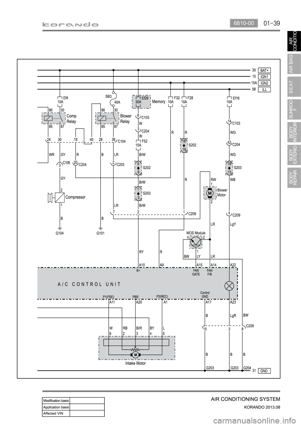 SSANGYONG KORANDO 2013  Service Manual 6810-00 