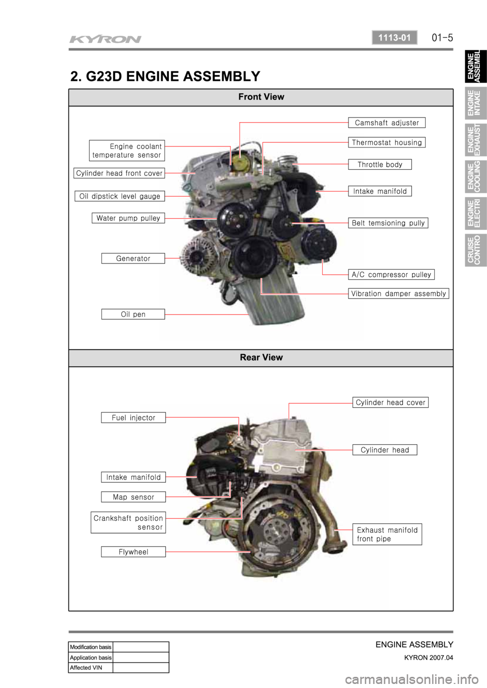 SSANGYONG KYRON 2007  Service Manual 