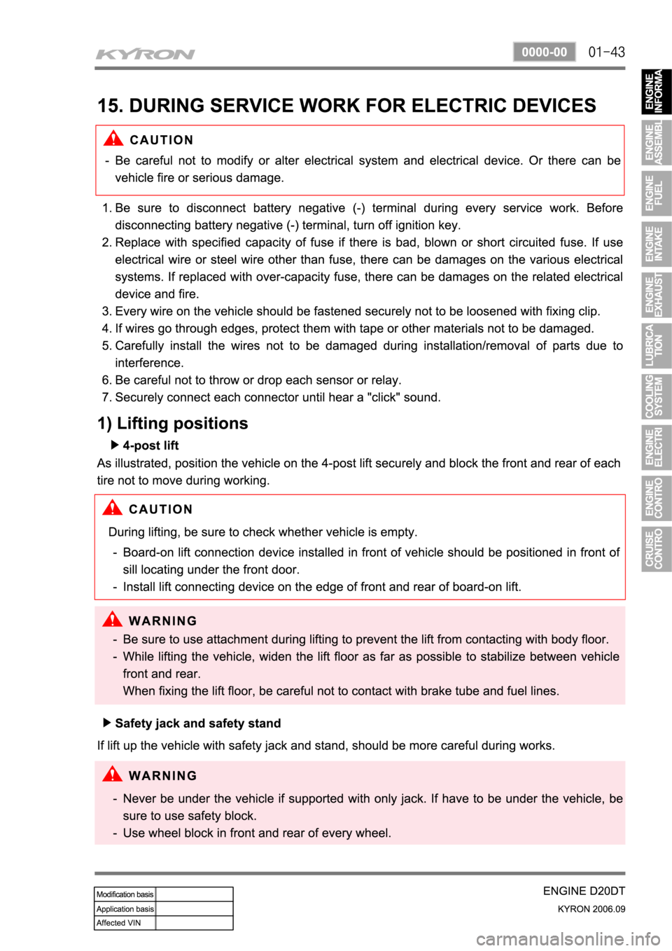 SSANGYONG KYRON 2006  Service Manual 