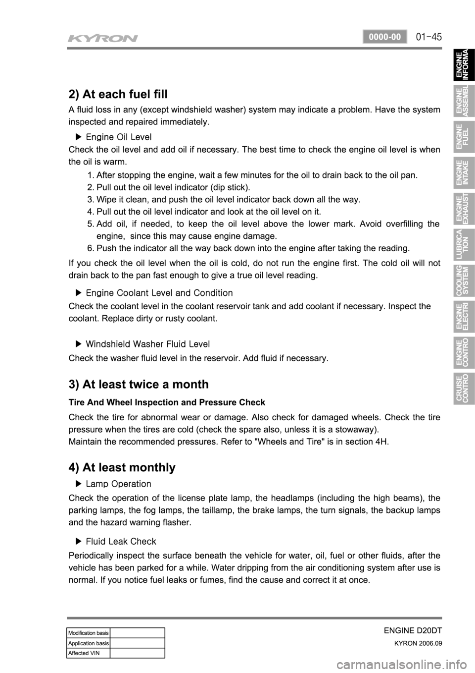 SSANGYONG KYRON 2006  Service Manual 