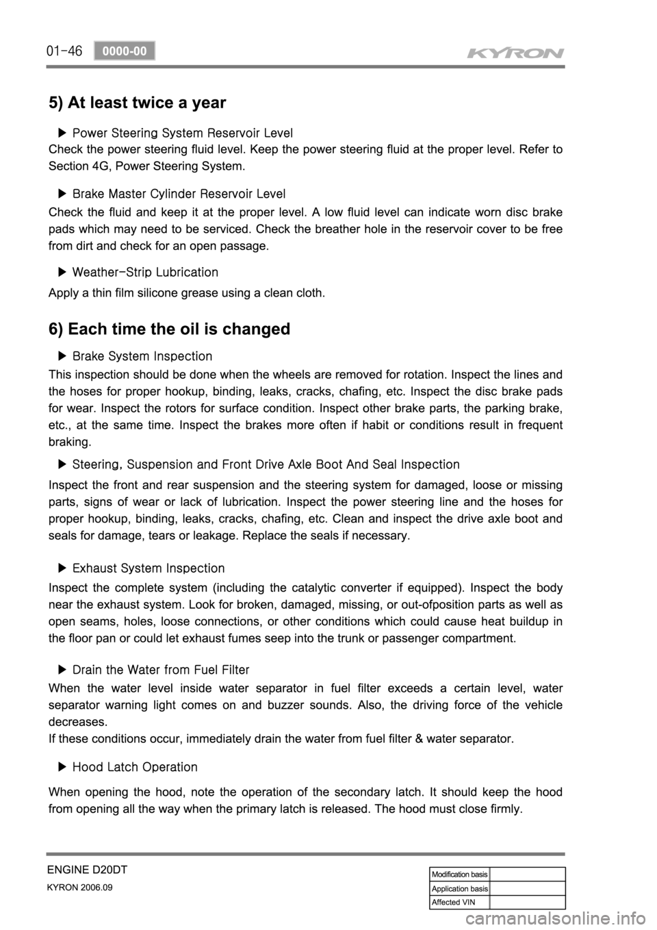 SSANGYONG KYRON 2006  Service Manual 