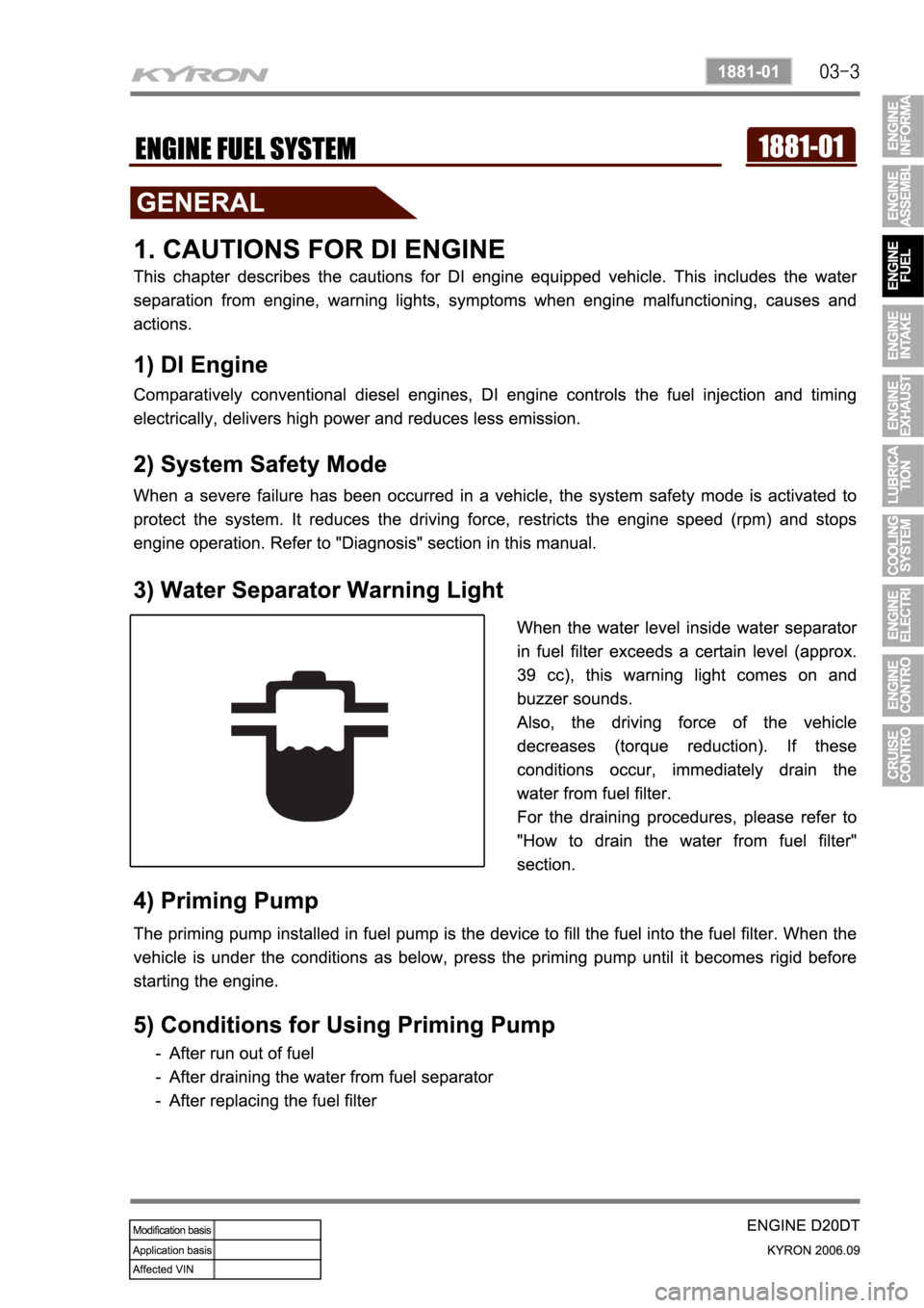 SSANGYONG KYRON 2006  Service Manual 