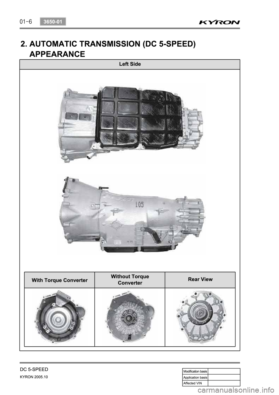 SSANGYONG KYRON 2005  Service Manual 