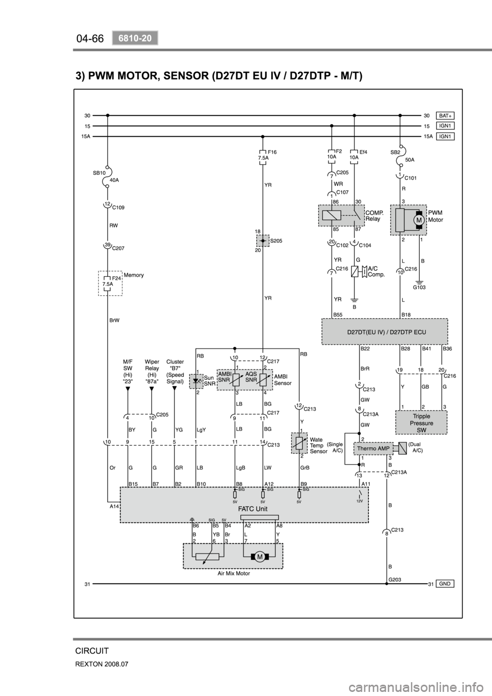 SSANGYONG NEW REXTON 2008  Service Manual 