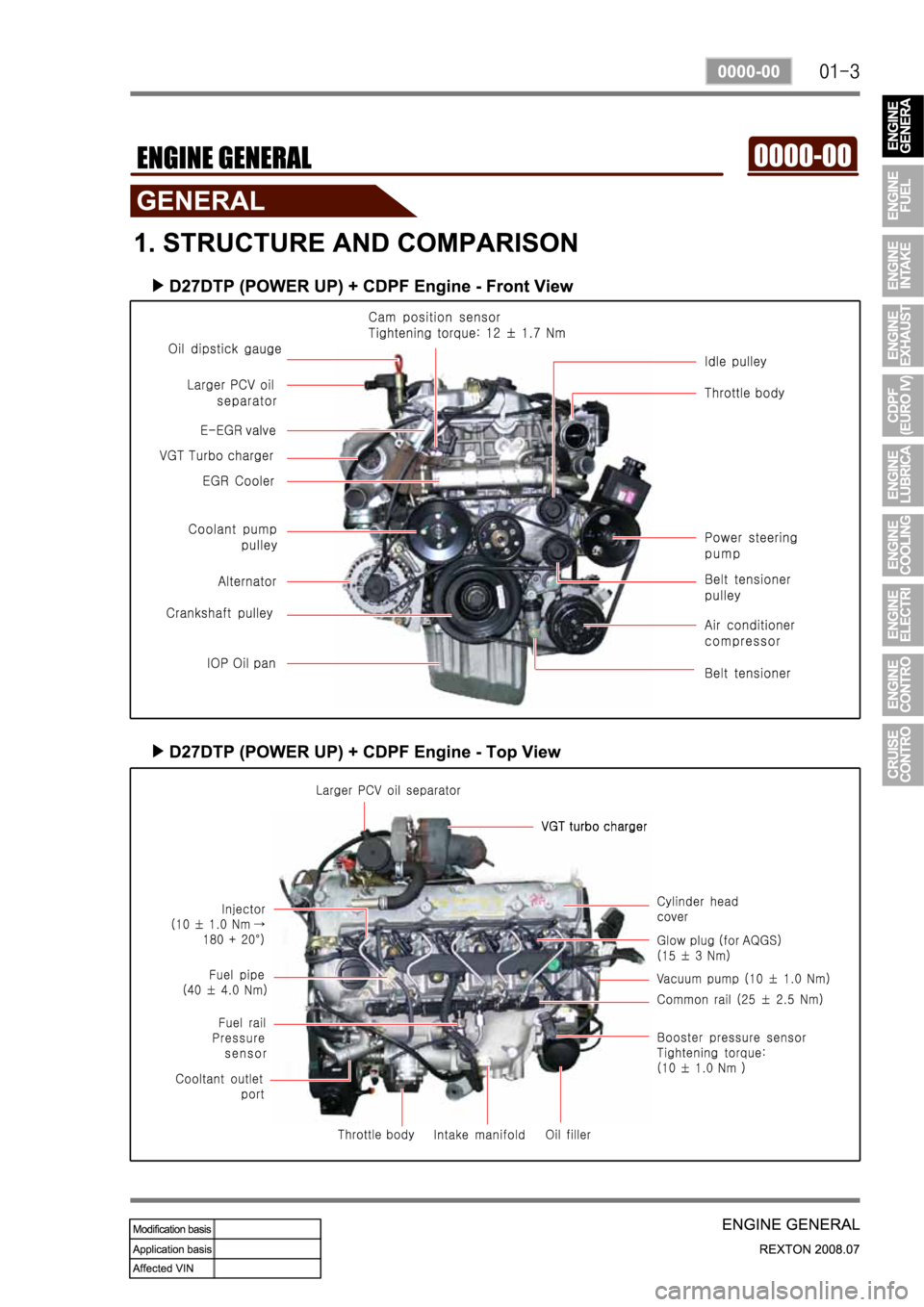 SSANGYONG NEW REXTON 2008  Service Manual 