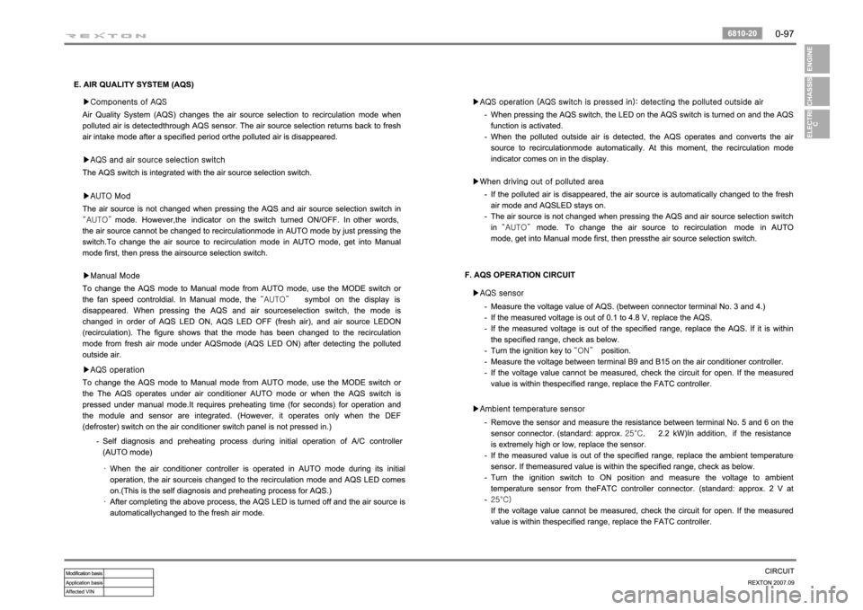SSANGYONG REXTON 2007  Service Manual 