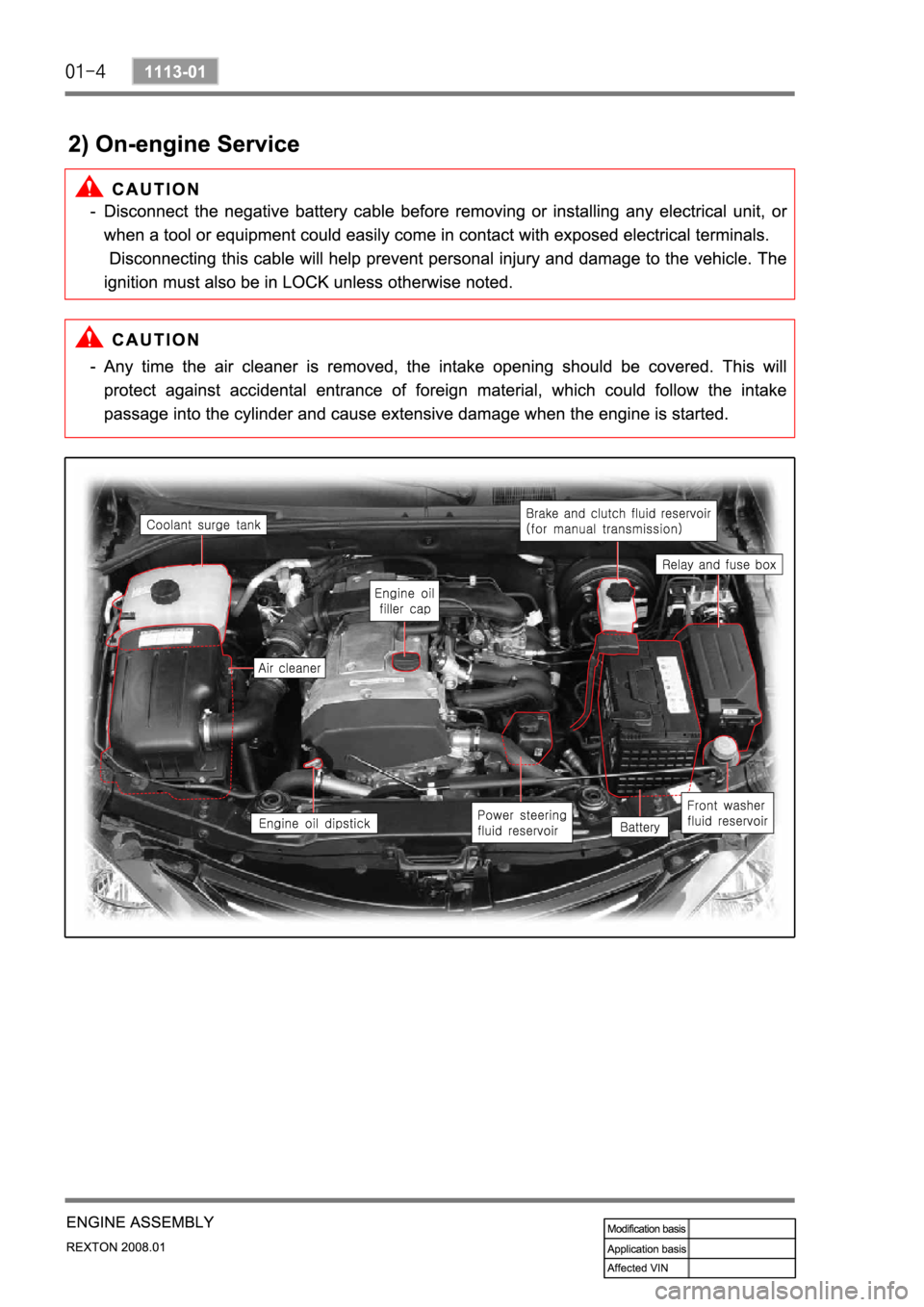SSANGYONG REXTON 2008  Service Manual 