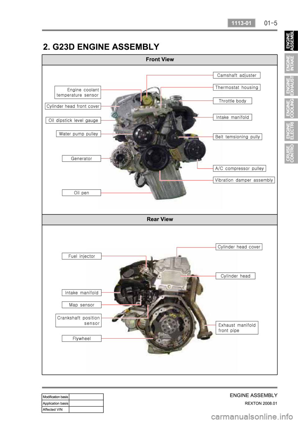 SSANGYONG REXTON 2008  Service Manual 
