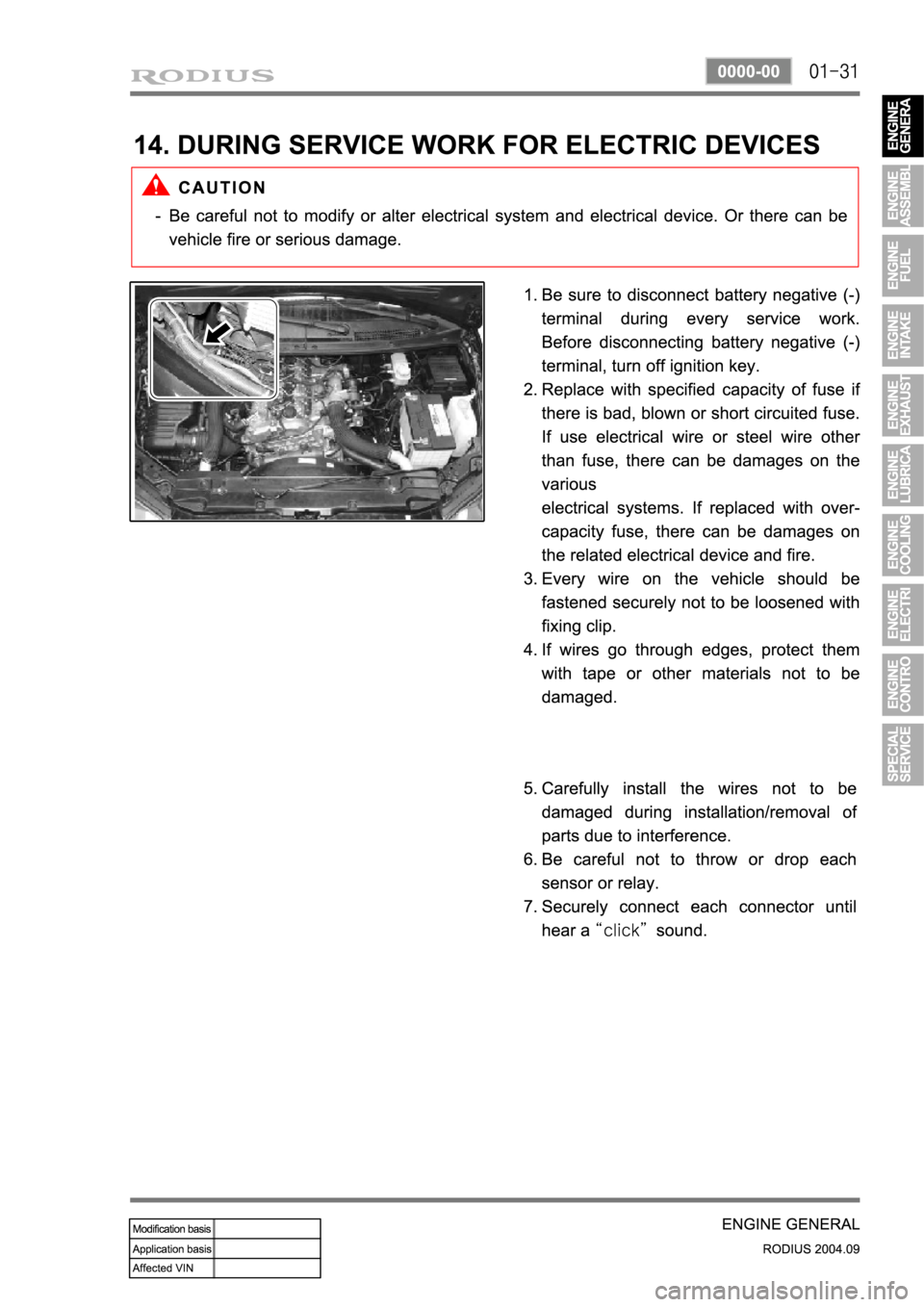 SSANGYONG RODIUS 2004  Service Manual 