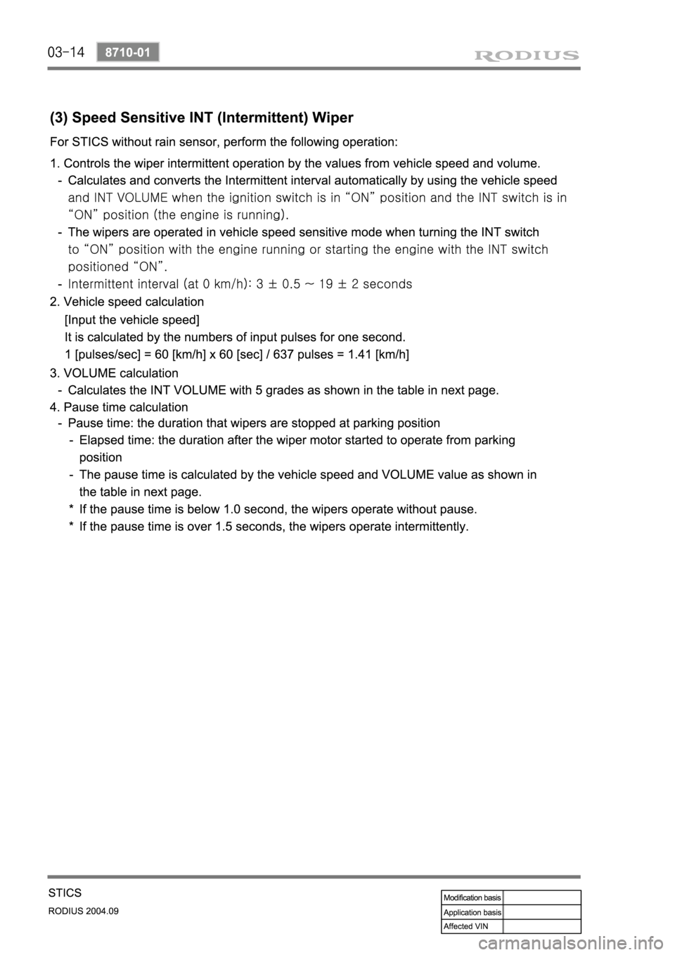 SSANGYONG RODIUS 2004  Service Manual 