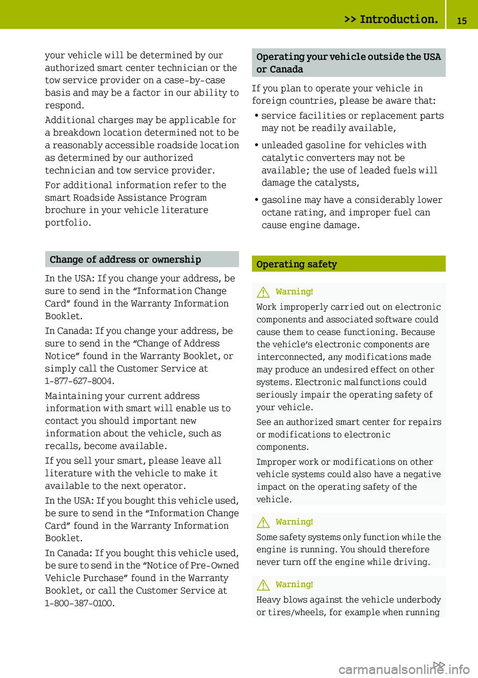 SMART FORTWO COUPE 2019  Owners Manual 