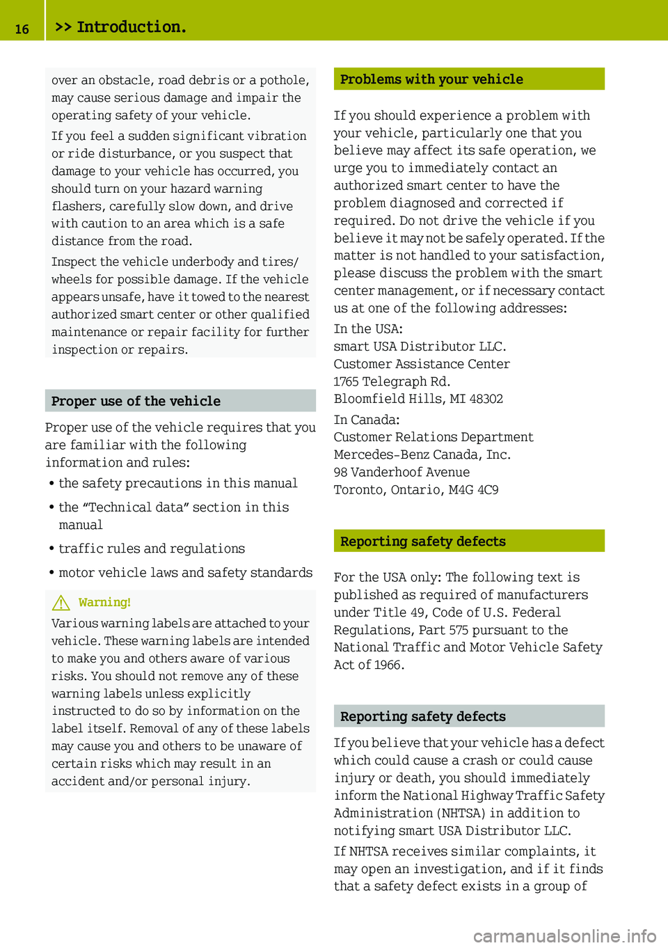SMART FORTWO COUPE 2019  Owners Manual 