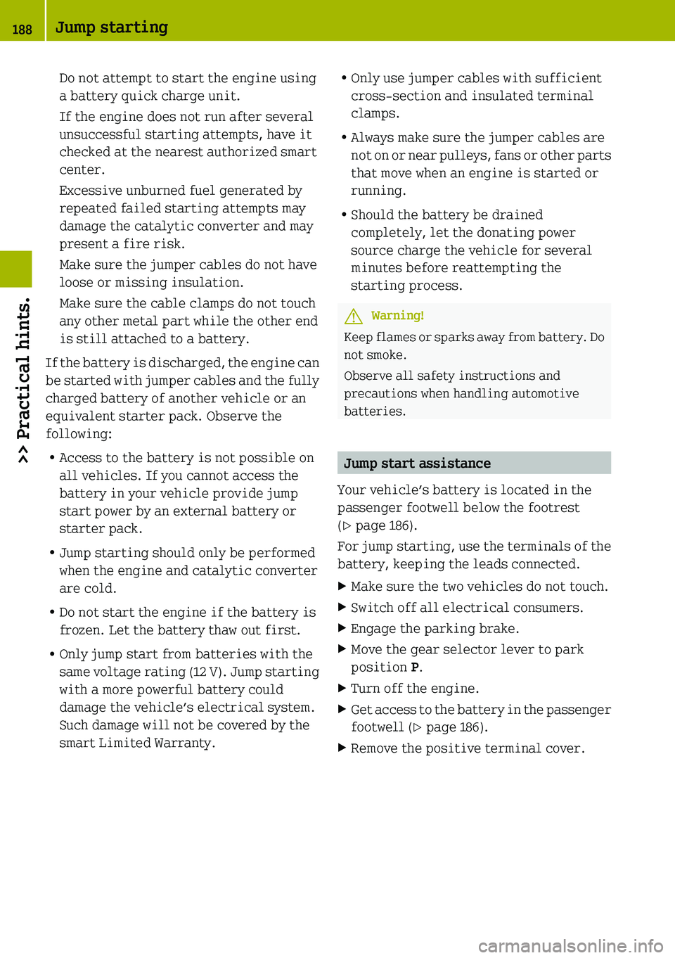 SMART FORTWO COUPE 2019  Owners Manual 