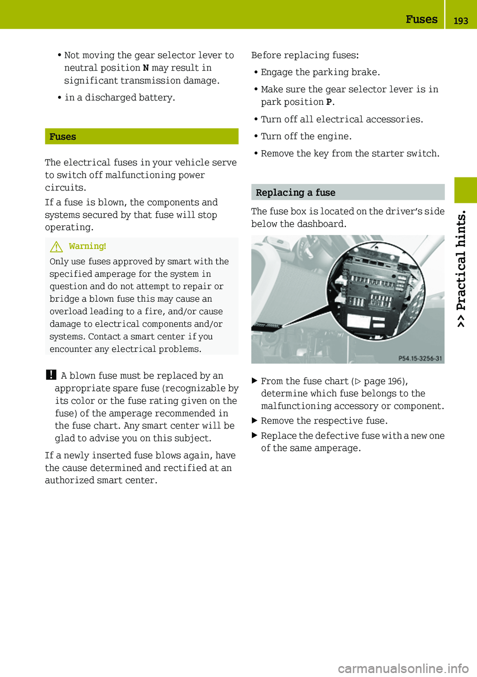 SMART FORTWO COUPE 2019  Owners Manual 