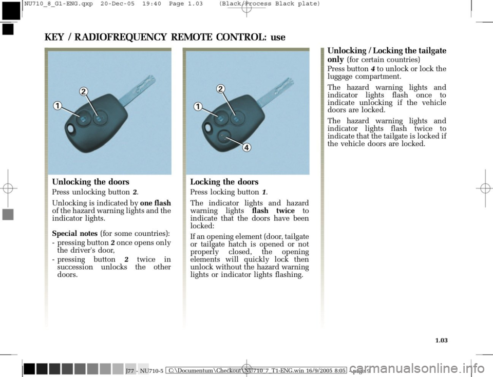 RENAULT MODUS 2008 1.G Owners Manual 