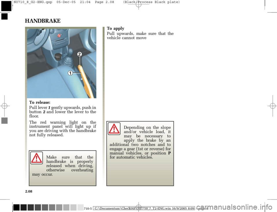 RENAULT MODUS 2008 1.G Owners Manual 