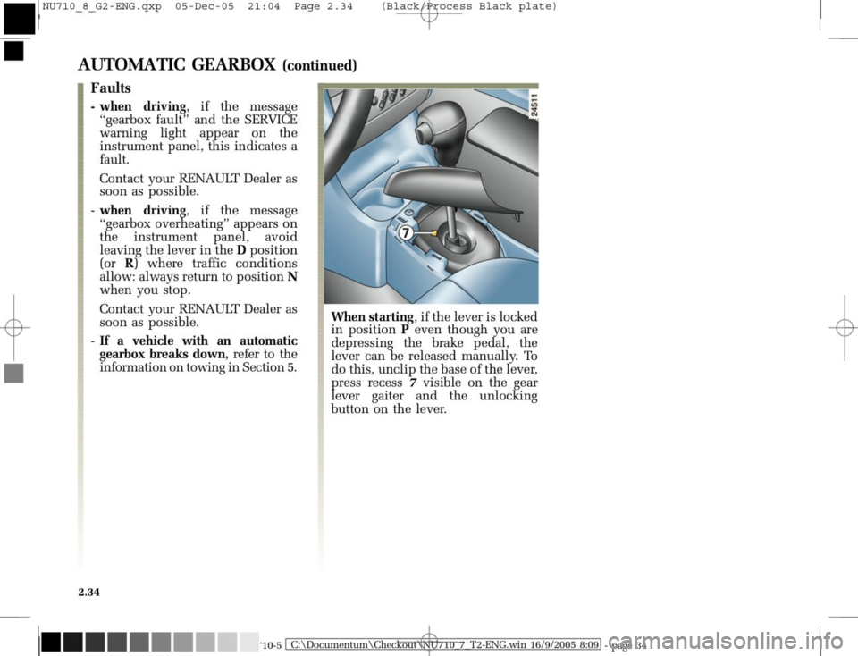 RENAULT MODUS 2008 1.G Owners Manual 
