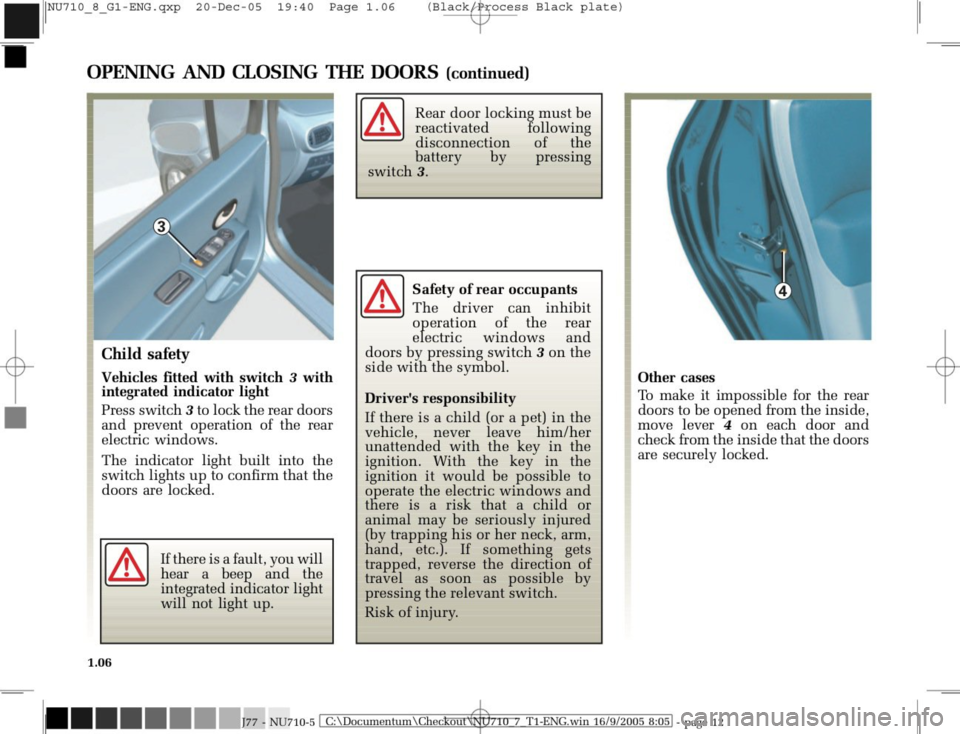 RENAULT MODUS 2008 1.G Owners Manual 