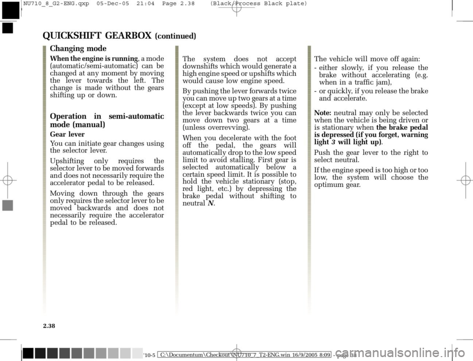 RENAULT MODUS 2008 1.G Owners Manual 