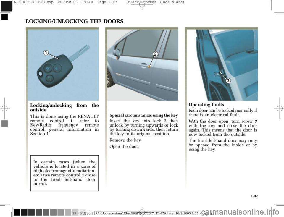 RENAULT MODUS 2008 1.G Owners Manual 