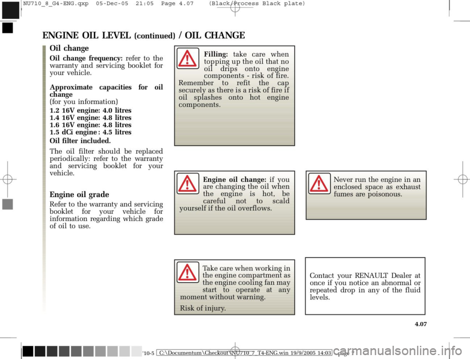 RENAULT MODUS 2008 1.G Owners Manual 