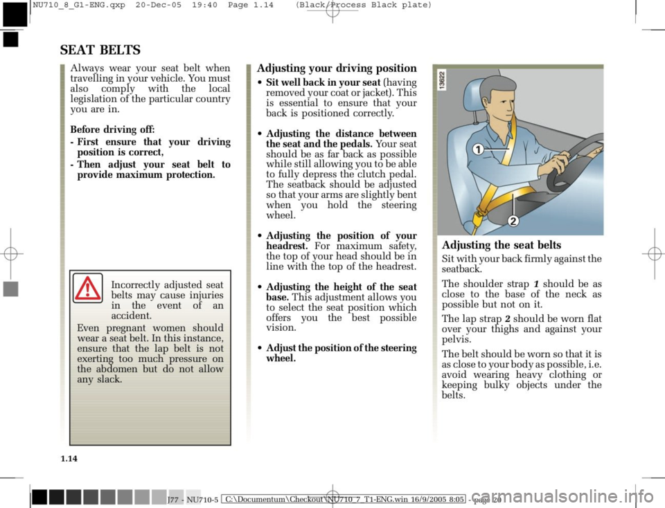 RENAULT MODUS 2008 1.G Owners Manual 