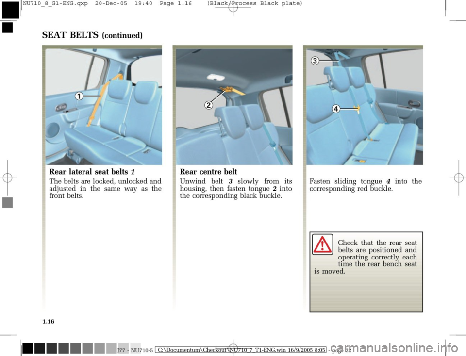 RENAULT MODUS 2008 1.G Owners Manual 