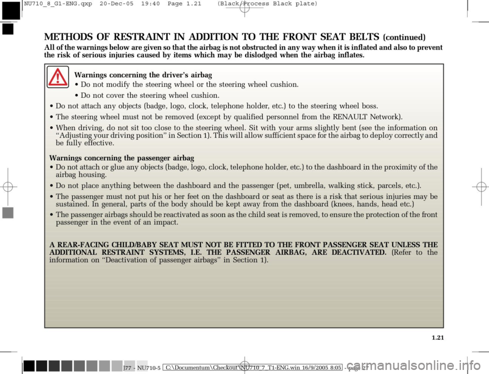 RENAULT MODUS 2008 1.G Owners Manual 