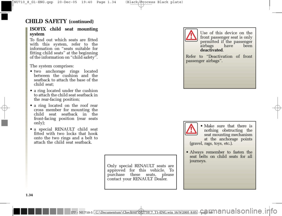 RENAULT MODUS 2008 1.G Owners Manual 