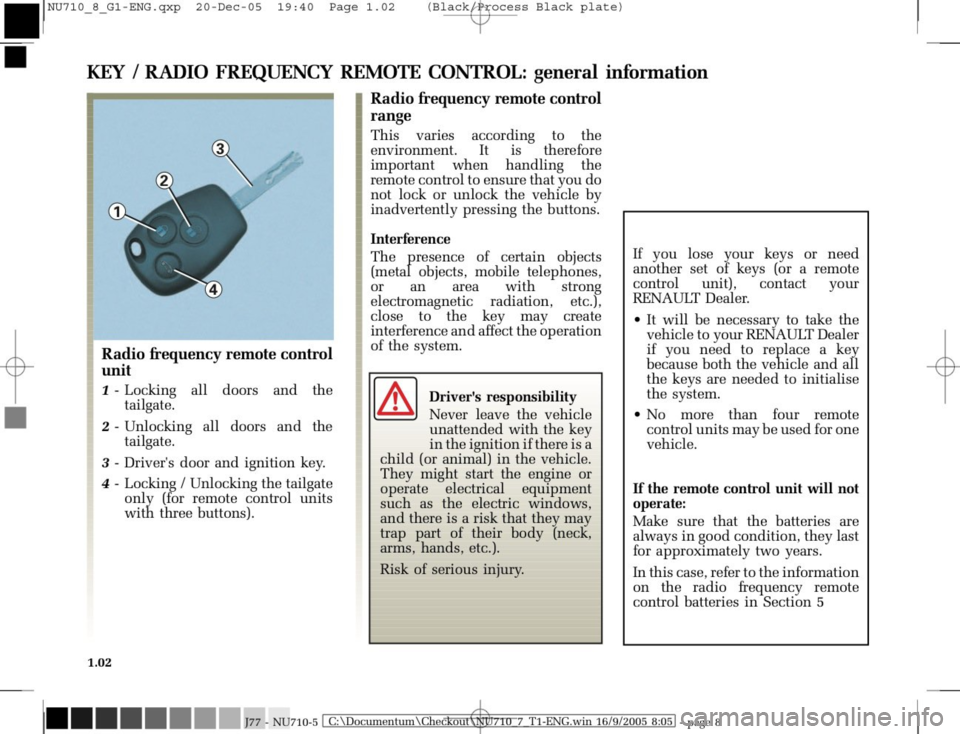 RENAULT MODUS 2008 1.G Owners Manual 