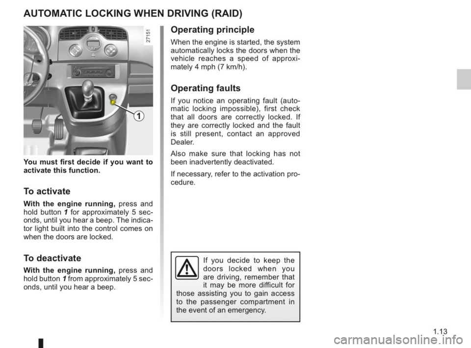 RENAULT KANGOO 2014 X61 / 2.G Owners Manual 