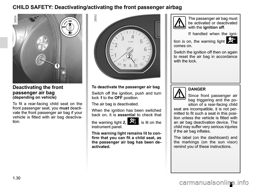 DACIA SANDERO 2013 2.G Owners Manual
air bagdeactivating the front passenger air bags ........(current page)front passenger air bag deactivation .....................(current page)
1.30
ENG_UD6854_1Sécurité enfants : désactivation/a DACIA SANDERO 2013 2.G Owners Manual
air bagdeactivating the front passenger air bags ........(current page)front passenger air bag deactivation .....................(current page)
1.30
ENG_UD6854_1Sécurité enfants : désactivation/a