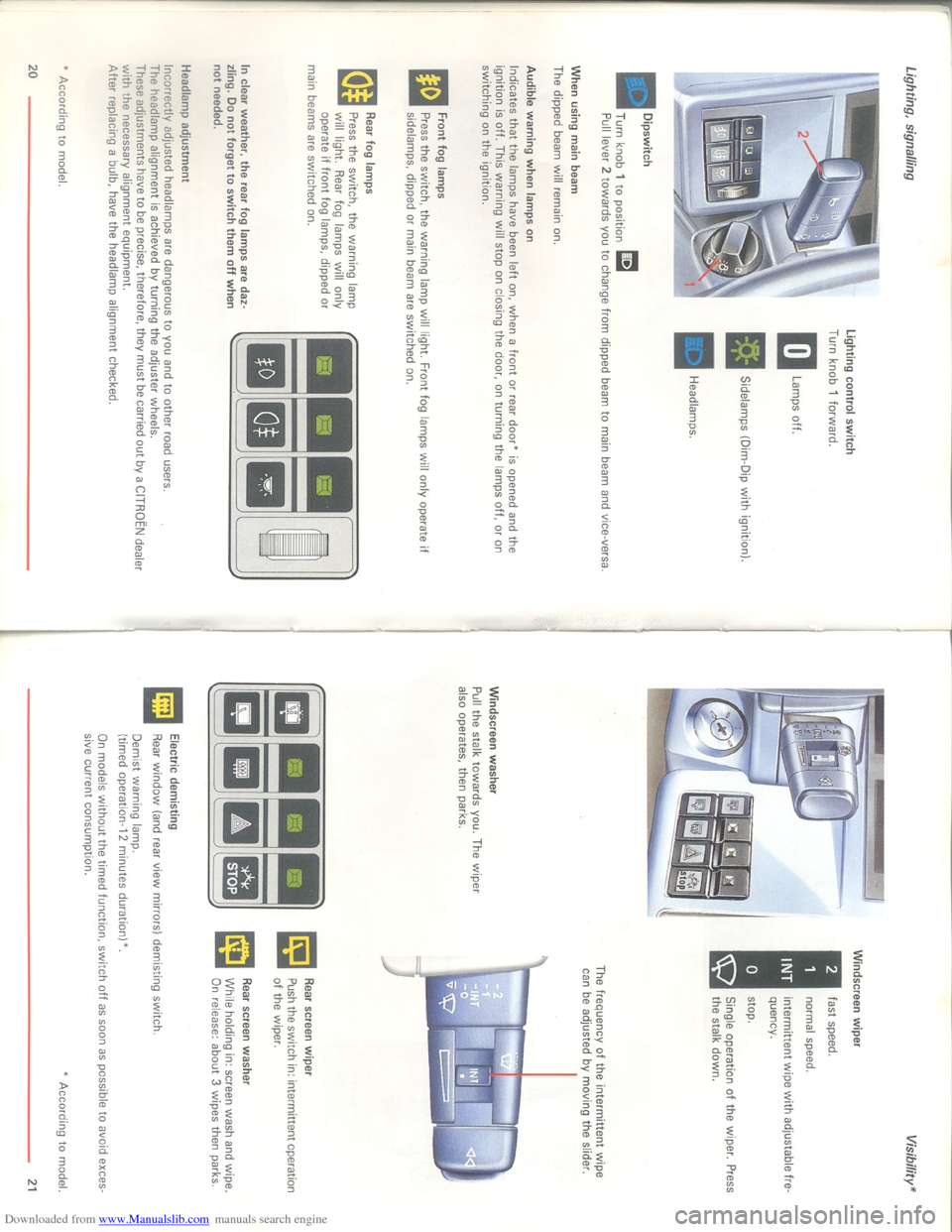 Citroen XM 1993 1.G Owners Manual Downloaded from www.Manualslib.com manuals search engine   