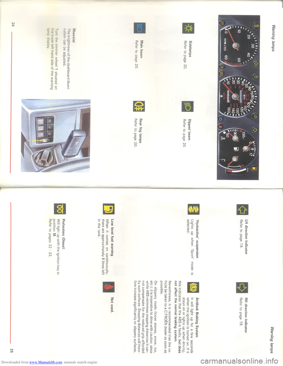 Citroen XM 1993 1.G Owners Manual Downloaded from www.Manualslib.com manuals search engine   