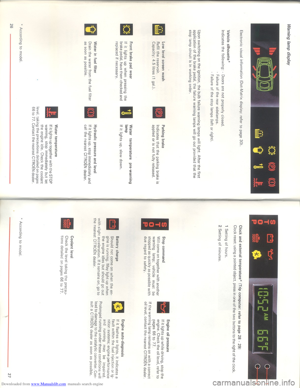 Citroen XM 1993 1.G Owners Manual Downloaded from www.Manualslib.com manuals search engine   