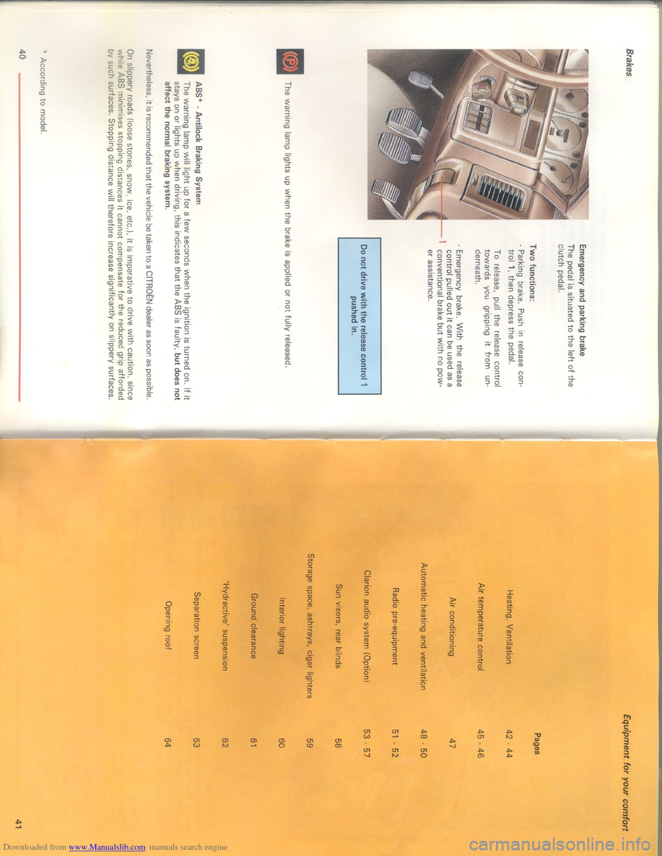 Citroen XM 1993 1.G Owners Manual Downloaded from www.Manualslib.com manuals search engine   