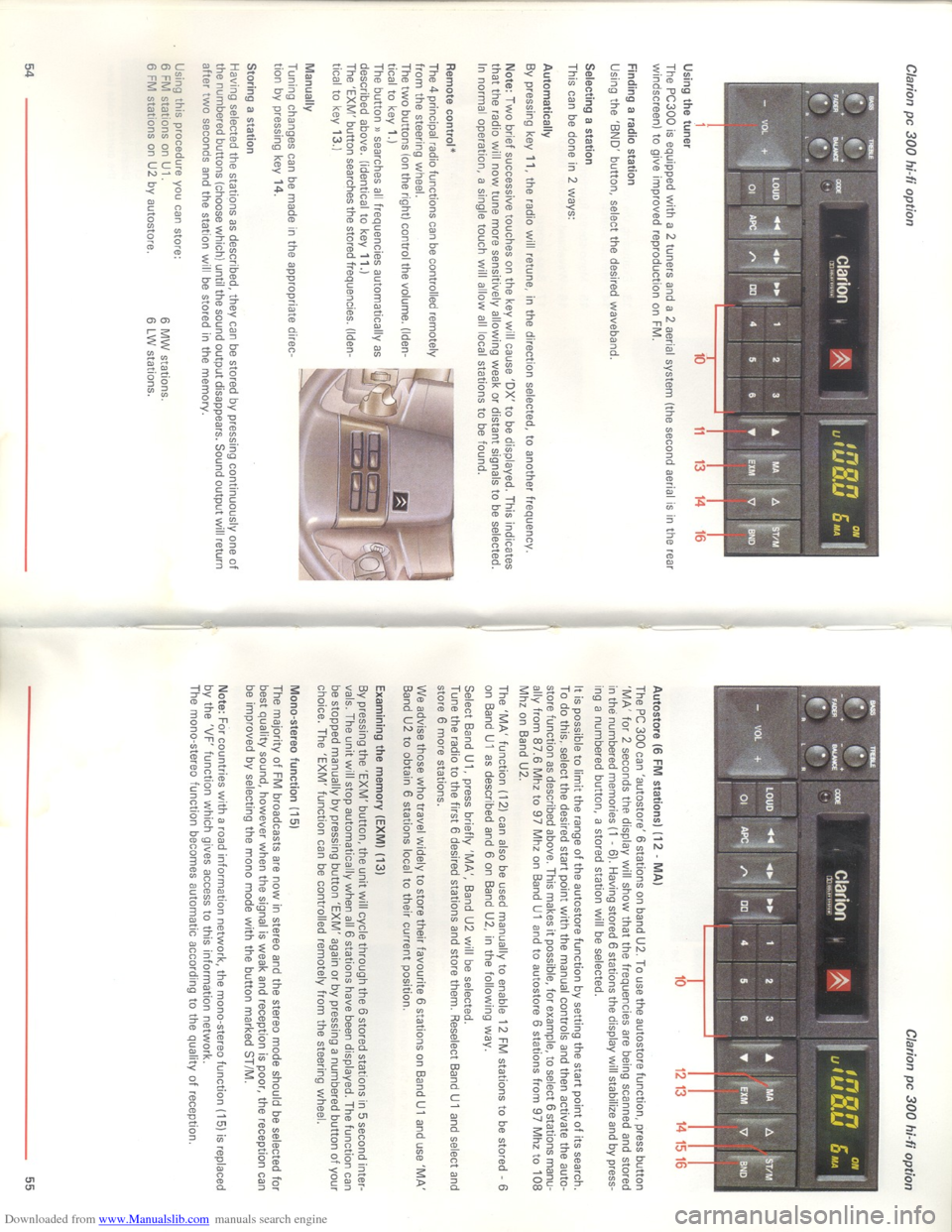 Citroen XM 1993 1.G Owners Manual Downloaded from www.Manualslib.com manuals search engine   
